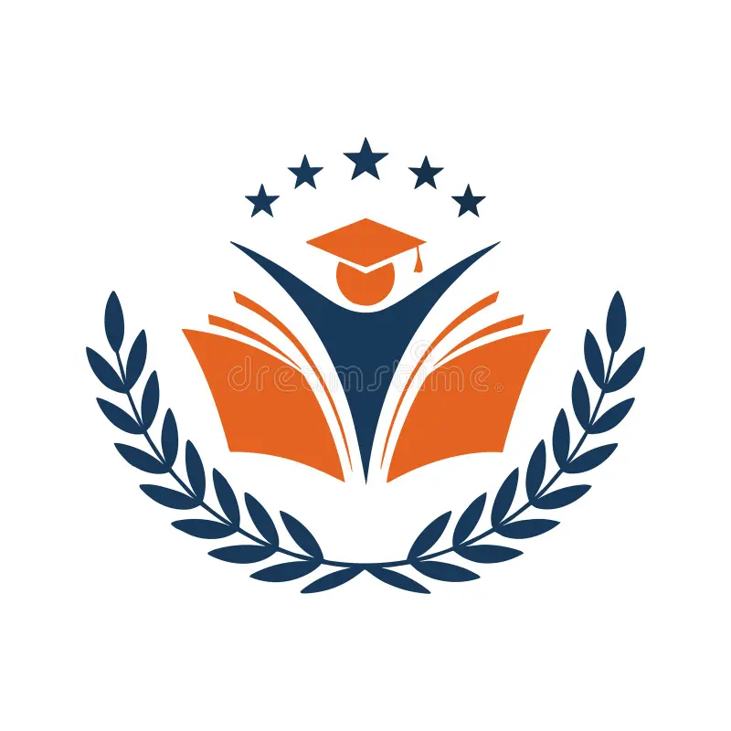 education logo graduation cap open book laurel wreath professional vector design featuring student perfect 460484356